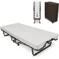 Beautissu  Gästebett, Weiß, Metall, 90x200 cm, Schlafzimmer, Betten, Klappbetten