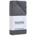 Blumtal Spannbettlaken Blumtal Basics 100% Baumwolle, Baumwolle, Gummizug: Rundum, (1 Stück), Jersey Bettlaken - atmungsaktiv, strapazierfähig und faltenfrei grau 180 cm x 200 cm