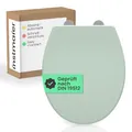 Toilettendeckel mit Absenkautomatik | Trendfarbe Salbei | Ovale Form | Duroplast
