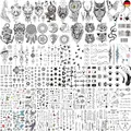 COKTAK 66 Blätter Schwarz Tiere Temporäre Tattoos Frauen Männer Kinder, Klein We