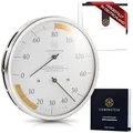Liebenstein® Sauna Thermometer Hygrometer - Made in Germany - Hochpräzise Messung der Temperatur und Luftfeuchtigkeit in der Sauna – Sauna Zubehör zwei Funktionen in einem