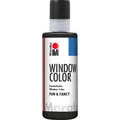 Marabu Fensterfarbe fun & fancy 073 80 ml, Schwarz (80 ml) (04060004073)