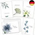 LifeDesign 5x Trauerkarten mit Umschlag edel, Beileidskarten mit Umschlag