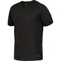 Leibwächter Flex-Line Herren Arbeitsshirt mit Brusttasche – Schwarz – Gr. XL – Relaxed Fit Shirt Baumwolle – T-Shirt mit V-Ausschnitt – Antibakteriell und Antipilling