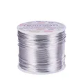 BENECREAT 1.2mm Aluminiumdraht 116m Lang(380 Füße) Eloxiert Schmuck Handwerk machen Friesen Floral farbigen Aluminium Craft Draht - Silber