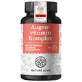 NATURE LOVE® Augenvitamin Komplex - 90 Kapseln mit Vitamin A - mit Lutein, Zeaxanthin und Vitamin E - vegan, hochdosiert, ohne unnötige Zusätze - in Deutschland laborgeprüft
