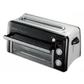 Tefal RETRO Toast n’ Grill – 2-in-1 Toaster und Mini-Backofen, 1300 W, energieeffizienter Mini-Ofen zum Toasten, Grillen & Aufbacken, kompakt, Schwarz/Alu matt, TL6008 [Energieklasse ]