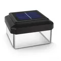 GreenBlue LED Gartenleuchte Solarmastleuchte für Zaun Outdoor geeignet, LED fest integriert, Warmweiß, solarbetriebene LED Gartenlampe für Garten und Zaun wetterfest schwarz 8.1 cm x 8.1 cm x 6 cm