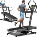 Gymtek® Laufband für Zuhause, Walking Pad, Treadmill - bis 150 kg, 18 km/h - 18 Trainingsprogramme - Bluetooth, Automatische Neigungswinkelverstellung