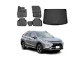 OMAC Auto-Fußmatten Kofferraumwanne Set für Mitsubishi Eclipse Cross 2017-2025 TPE (5 St), für Mitsubishi Eclipse Cross 2017-2025 Mitsubishi Eclipse Cross 2017-2025, Einfache Installation,Antirutsch,Leicht zu reinigen