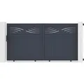 Casanoov Schiebetor Elektrisch Halti 300x160cm Aluminium Grau & Schiebetorantrieb Ranger C300