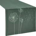 Erwin Müller Tischdecke Tischläufer "Pusteblume" (1-tlg), Blumen, salbei-weiß