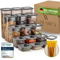 Viwares Vorratsdosen mit Deckel Luftdicht, 15er Vorratsbehälter Set BPA-Frei, Vorratsdose zur Müsli Mehl Aufbewahrung Küche, Praktische Organize... - Grau
