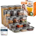 Viwares Vorratsdosen mit Deckel Luftdicht, 15er Vorratsbehälter Set BPA-Frei, Vorratsdose zur Müsli Mehl Aufbewahrung Küche, Praktische Organizer Küche, Frischhaltedosen für Lebensmittelaufbewahrung