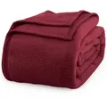 Wohndecke Wohndecke aus Baumwolle - Kuscheldecke, Baumwolldecke -, Laynenburg, Decke als Sofa-decke, Couchdecke, Wolldecke aus Baumwollmix rot 220 cm x 240 cm