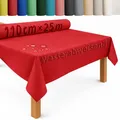 DecoHomeTextil Tischdecke Rolle Tischdeckenrolle Vliesstoff Vlies Rot 1.1 x 25 m 50g/m² abwaschbar wasserabweisend