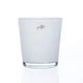 Orchideenvase Glas 13,5cm Orchideenglas Glasübertopf Blumentopf weiß WEISS