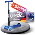 kinnazTWO, der sichere Kinder Roller, LED Räder, Ersatzteilservice, faltbar, Höhe einstellbar, Kinderroller, Tretroller, Scooter, 5 6 7 8 9 10 Jahre, Schulkind, Junge Mädchen, Hamburger Händler