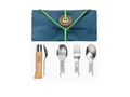 Opinel Taschenmesser Opinel Picnic Plus 4-teilig, Messer Nr. 08, Löffel, Gabel 002500