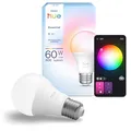 Philips Hue Essential smarte E27 LED Lampe, Weiß und Farbig, 8W, 2200K-6500K, dimmbar, 1er Pack