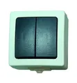 Kopp Serienschalter ohne Beleuchtung grau matt Aufputz IP44 2f - 565556008