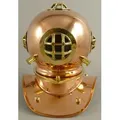 Casa Padrino Antik Stil Deko Taucherhelm Kupfer / Gold 18 x 20 x H. 20 cm - Wohnzimmer Deko - Schreibtisch Deko - Luxus Deko - Deko Accessoires - Kupfer/Gold