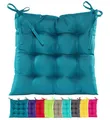 JACK Outdoor Stuhlkissen 38x38cm Lounge Kissen Auflage Wasserfest Sitzkissen Garten Lotus Effekt, Farbe:Petrol