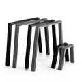 NOGGI: 2 Tischkufen Metall (30/45x40cm-anthrazit-Sitzbank) I Tischbeine U-Form I Möbelfüße für Dein DIY Schreib-, Couch-, Wohnzimmer- oder Bartisch Projekt I Moderne Scandic Legs aus Vierkantprofilen