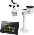 Bresser WLAN-Wetterstation 7-in-1 Sensor Farbdisplay UV Licht Regen Wind App-Sync Solar Profi-Modell
