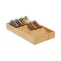 Gewürzregal schublade Gewürz-Organizer Gewürzsortierer 3 Fächer 0,7 kg Naturholz