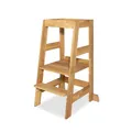 PINOLINO Fino Lernturm - Höhenverstellbarer Kinderhocker ab 1 Jahr – Kinder Tritthocker aus massiver Eiche - Kindertritt, Kleinkindturm, Learning Tower Montessori-inspiriert, Eiche