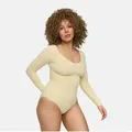 cfab (creamy fabrics) Shaping-Body Bodysuit Sculpting Shapewear Longsleeve mit Slip-Baby Yellow-3XL (1-tlg) gelb 3XL