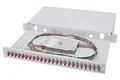 DIGITUS LWL Spleißbox 24 Kupplungen - LC - OM4 - 1HE 19-Zoll - Multi-Mode Duplex - Mit Spleiß-Kassette - Rack-Einbau