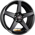 4x MOMO FIVE Black Matt Polished 8x17 ET42 5x112