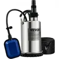 VEVOR Schmutzwasserpumpe 550W Tauchpumpe 230V Gartenpumpe Durchfluss 9500L/h Schmutzwassertauchpumpe IPX8 Auslass zuschneidbar zum Pumpen von
