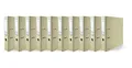Netuno 10x Akten-Ordner Vanille glänzend DIN A4 Ekobox Premium Edition 2-Ring-Mechanik Ringorder A4 75 mm Kunststoff Ordner breit Büroordner Plastikordner Briefordner Ringmappe breiter Aktenordner