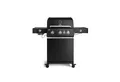 BURNHARD® Gasgrill 3-Brenner, 900°C Infrarot-Keramikbrenner, Longlife Premium-Gussbrenner, Seitenkochfeld, Edelstahl, Piezo-Zündung, Edelstahlrost – FRED Deluxe+