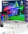18M Outdoor LED Streifenleuchte wasserdicht,IP68 Außen LED Lichtband wasserfest mit App-Fernsteuerung,Musik Synchronisation RGB Outside Lichterkette für Balkon,Terrasse,Dach,Garten,Pool