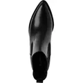 Tamaris Damen Stiefelette Chelsea Boot aus Leder spitze Form 1-25301-45, Größe:37 EU, Farbe:Schwarz - Schwarz - 37