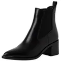 Tamaris TOUCH-IT aus Leder Blockabsatz 1-25301-45 Chelseaboots TOUCH-IT schwarz 37 EU