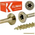 Klimas - Holzschraube Weiss Verzinkt - Senkkopf - Teilgewinde - Torx - Antisplit-spitze 4x60 - 250er Packung