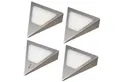 kalb LED Unterbauleuchte Dreieck LED Unterbauleuchten mit Sensor, Warmweiß, dimmbar, Edelstahl, 4er Set warmweiß, warmweiß