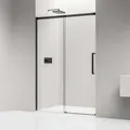 Nischendusche Bernstein Dx906 Flex Schiebetür Soft-close 8mm Nano Echtglas Schwarz Matt 140cm