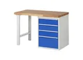 Rau Werkbank Modell 7510 mit 4 Schubladen BxTxH 1250x900x840mm (03-7510A1-129B4S.11)