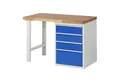 RAU Werkbank Rau Werkbank Modell 7510 mit 4 Schubladen BxTxH 1250x900x840mm