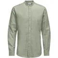 Only & Sons Herren Freizeit Hemd ONSCAIDEN SOLID Slim Fit Swamp 22019173 S