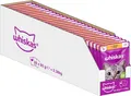 Whiskas 1+ Katzenfutter Hühnchen in Gelee 28x85g 1 Packung 28 Portionsbeuteln