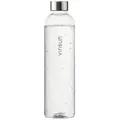 Vinsun Trinkflasche Tritan Wasserflasche 1L, Sportflasche Kohlensäure geeignet & BPA frei, Auslaufsicher, bruchsicher, geruchs- und geschmacksneutral silberfarben 1000 ml | 28 cm