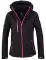 Rock Creek Damen Softshell Jacke Windbreaker Regenjacke Übergangsjacke Softshelljacke Damenjacke Regenmantel Outdoorjacke D-412 Schwarz 3XL