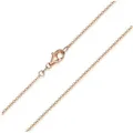 Materia Gliederkette Damen Rosegold Ankerkette Fein 1,2mm K53, Sterlingsilber, rosevergoldet rosa 45 cm